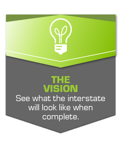 The Vision: See what the interstate will look like at the completion of the program.